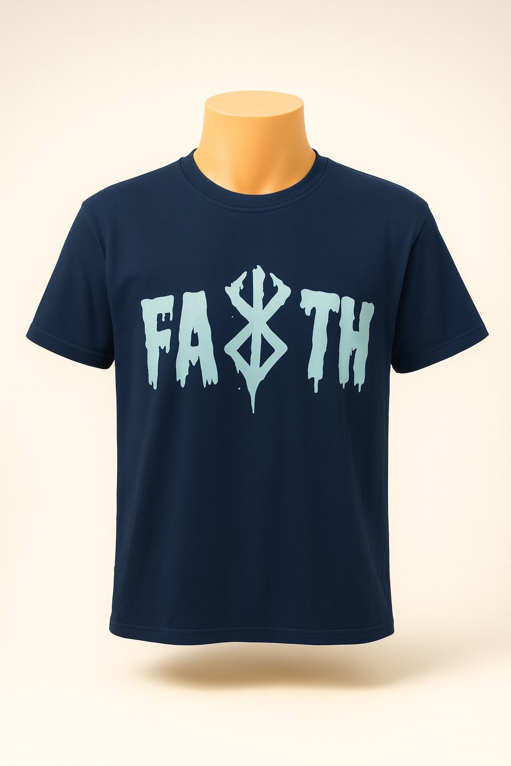 Faith Printed Tshirt – Navy Blue